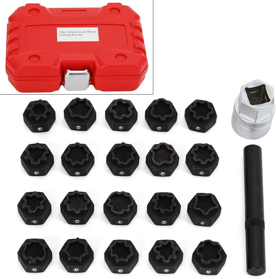22Pc Wheel Locking Key Lug Nut Removal Set O31119
