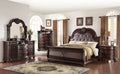 King Size Faux Leather Upholstery Panel Bed Y8084