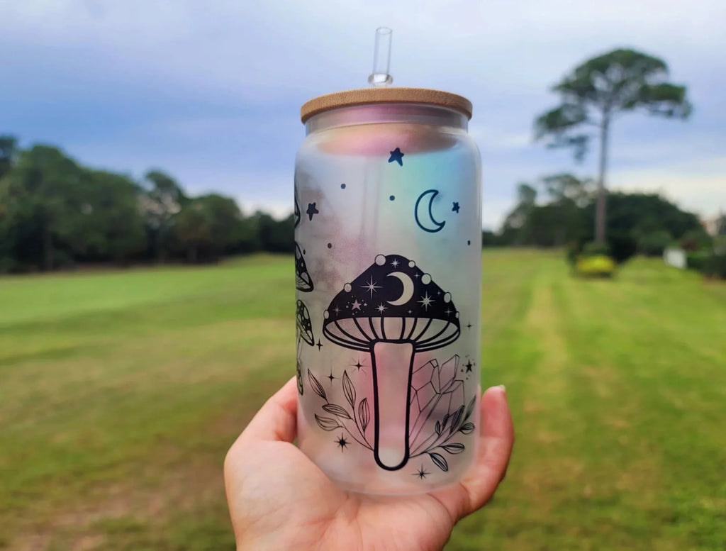 16 oz Mushroom Beer Can Glass T87356