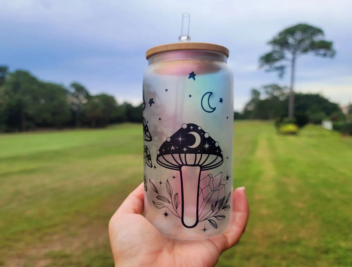 16 oz Mushroom Beer Can Glass T87356