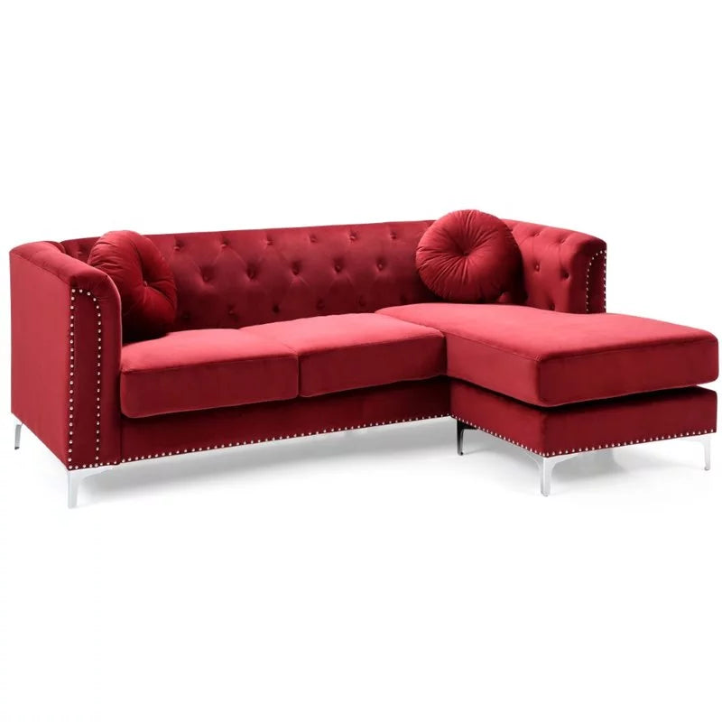Velvet Sofa Chaise and Loveseat 2-Piece Set A144690