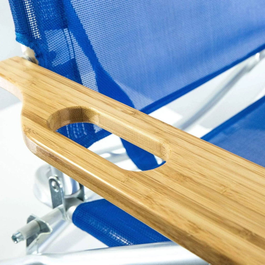 Lightweight Outdoor Beach Lounge Chair with Footrest W39812