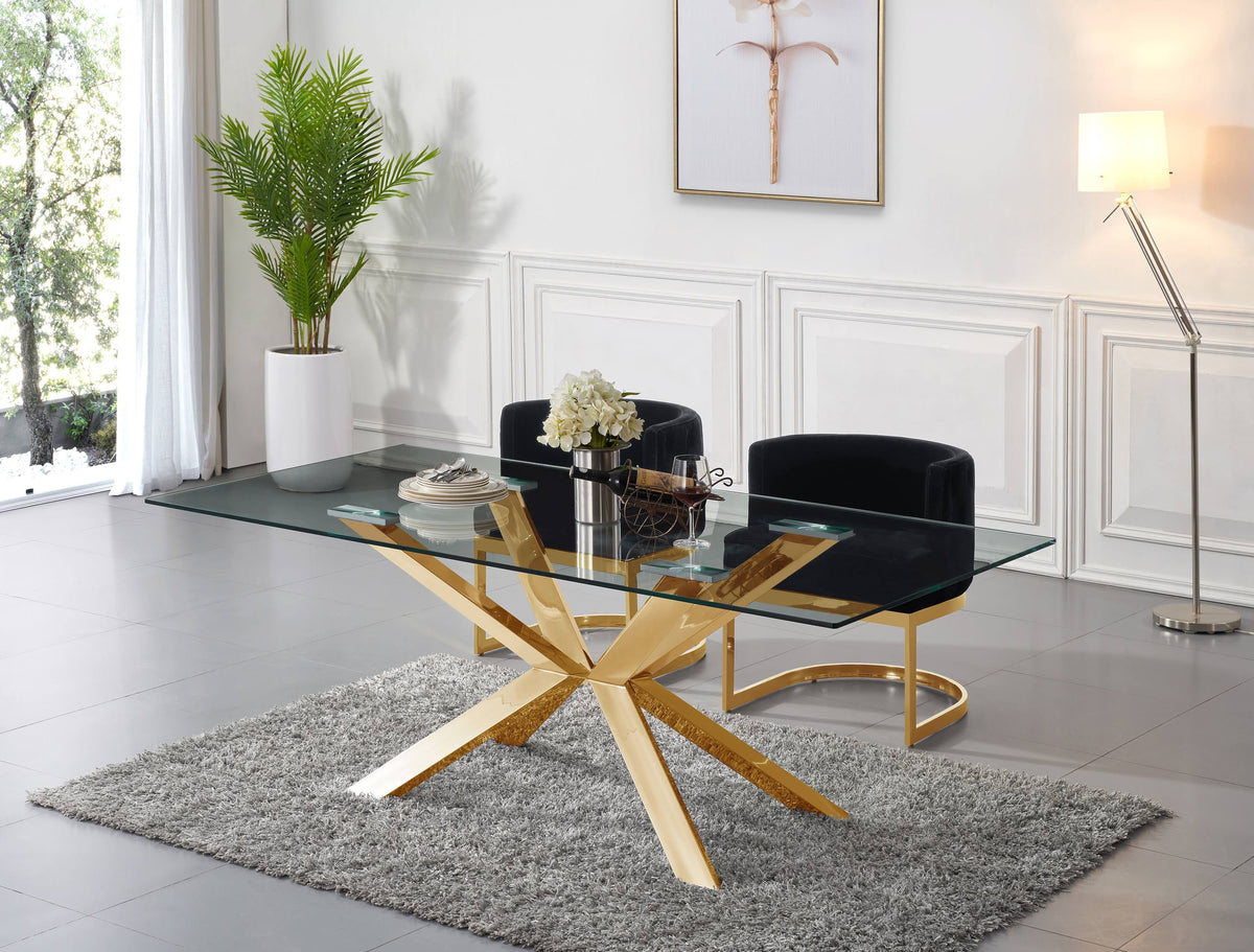 Black Velvet Dining Chair Y431606