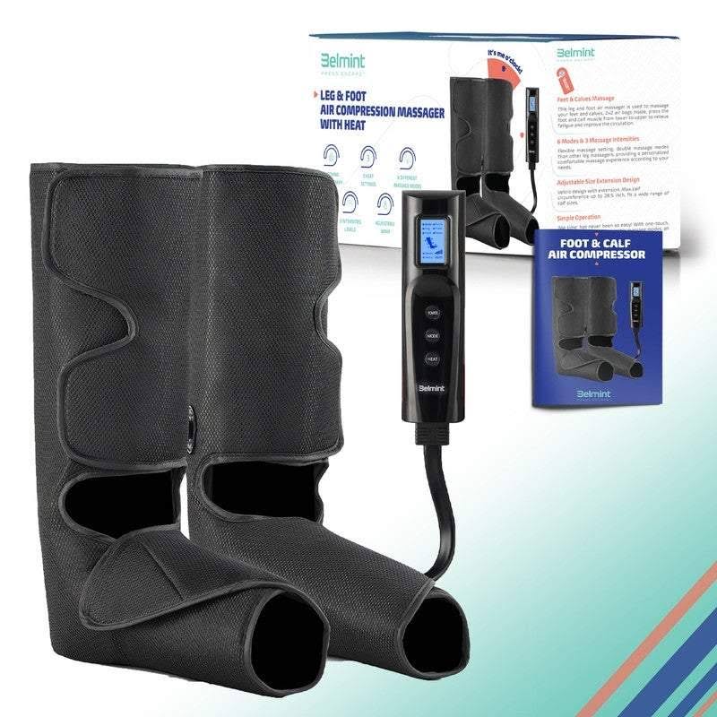 Leg and Foot Air Compression Massager with Heat and 6 Modes J98995