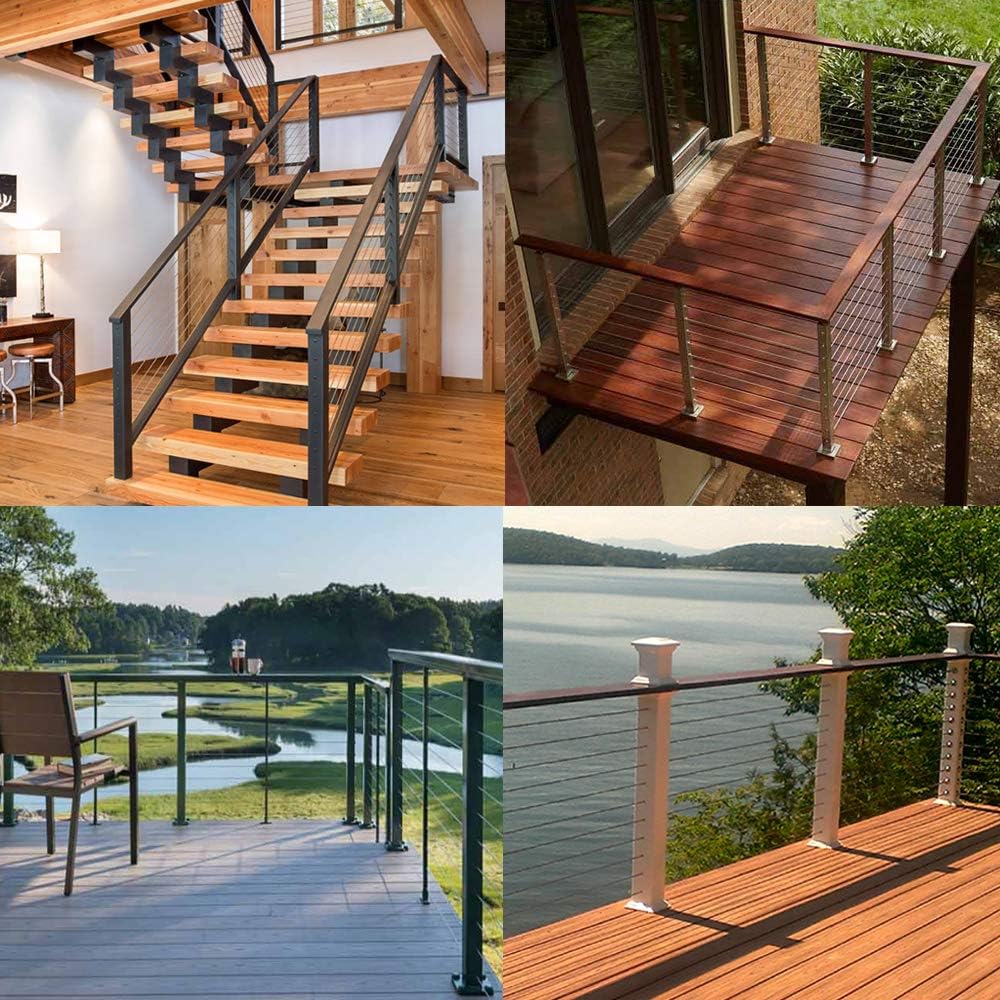 Stainless Steel Cable Railing Hardware Kit, 20 Pairs D39846