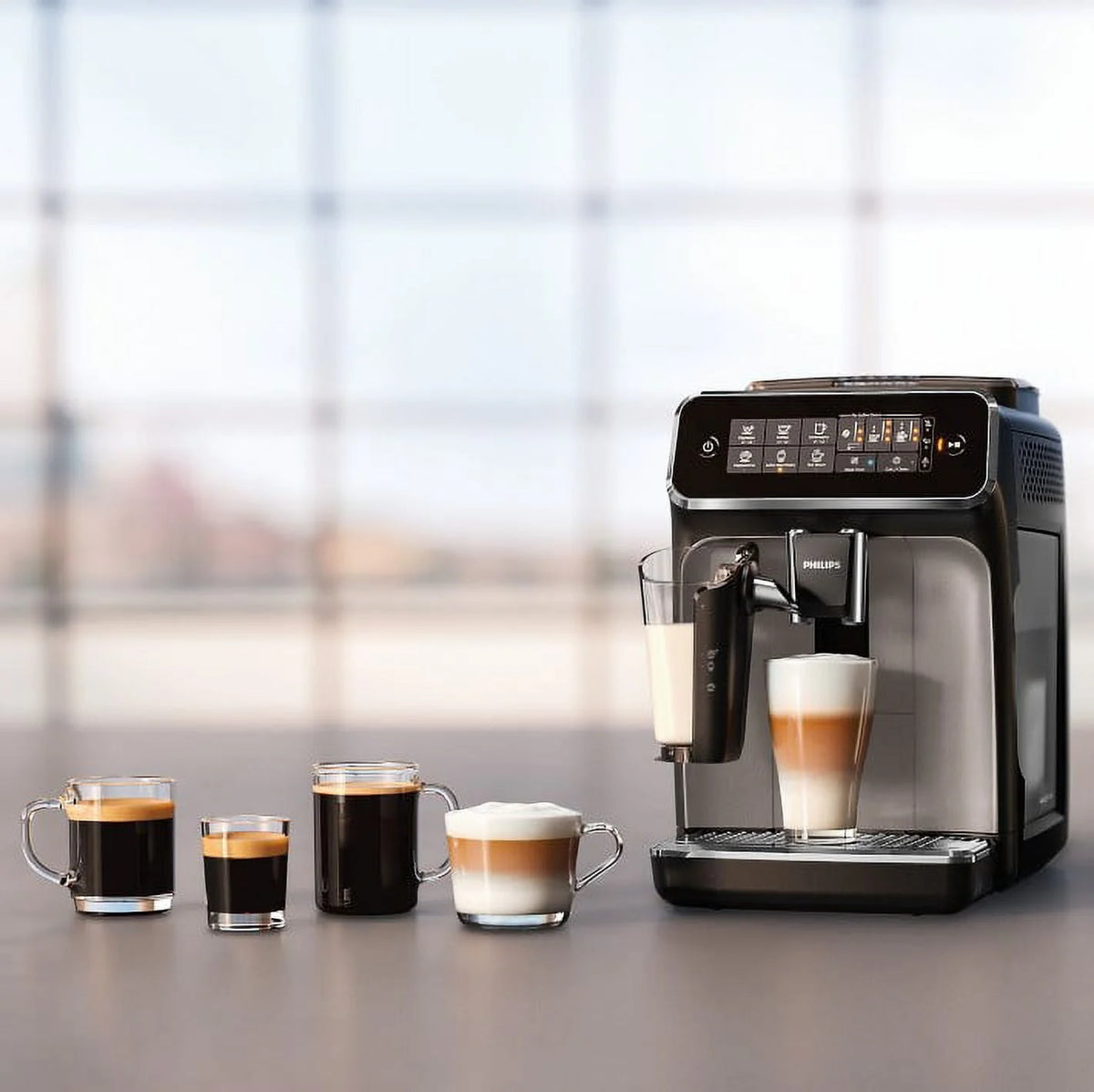 Fully Automatic Espresso Machine with LatteGo, Silver L968301