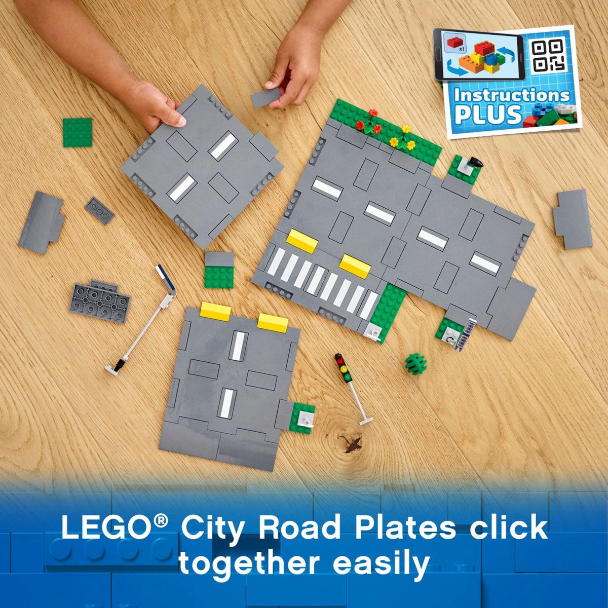 Road Plates Building Toy Set with Traffic Lights and Trees S938459