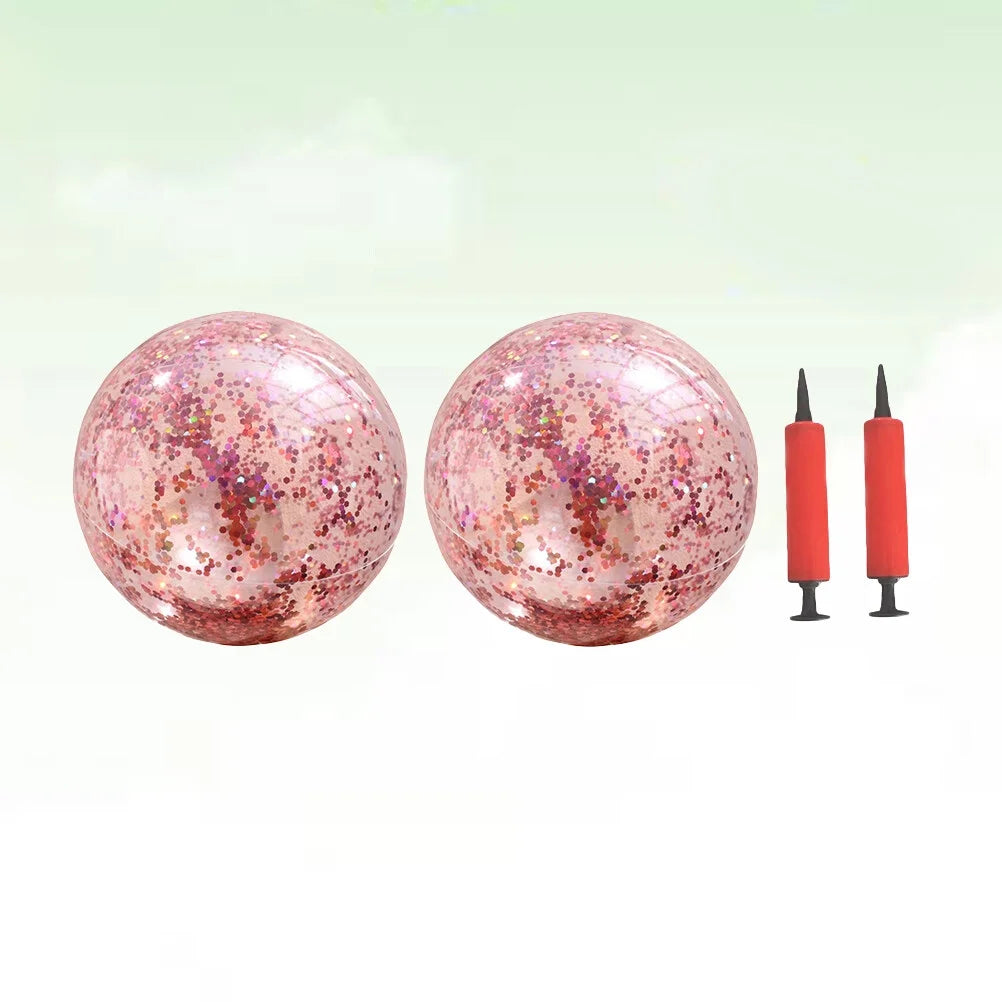 4 Pcs 40CM/60CM Glitter Ball and Pump Set F2589