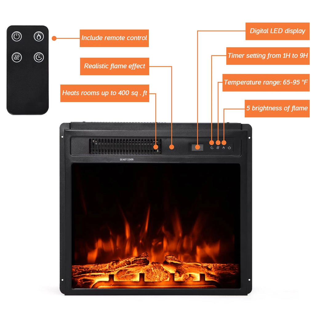 White Fireplace TV Stand up to 80 Inch H44452