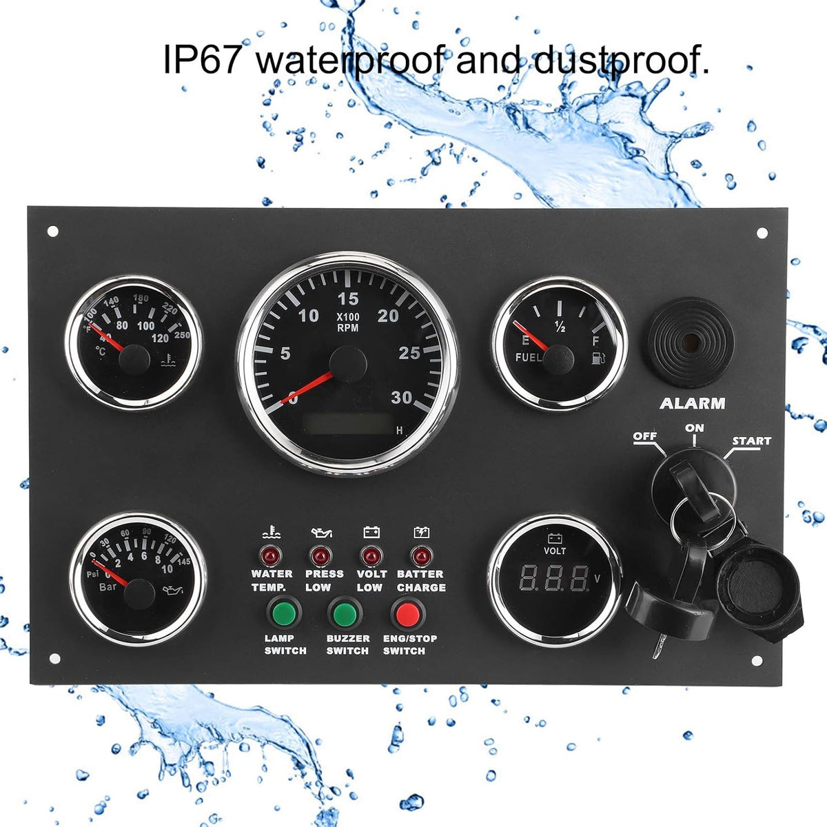 52mm/82mm Waterproof Triple Gauge Kit N501633