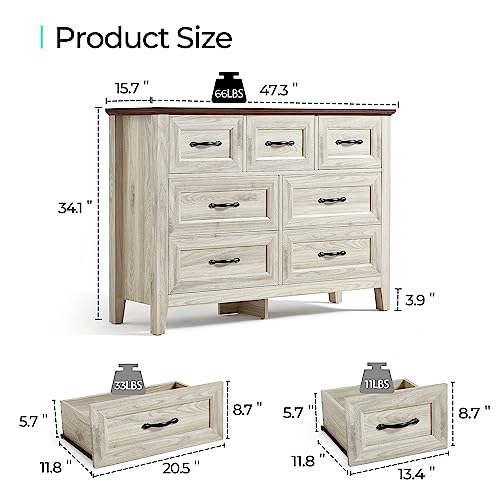 Black 5 Drawer Dresser with Metal Handles I785