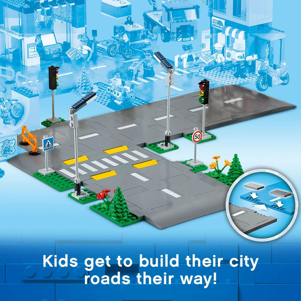 Road Plates Building Toy Set with Traffic Lights and Trees S938459