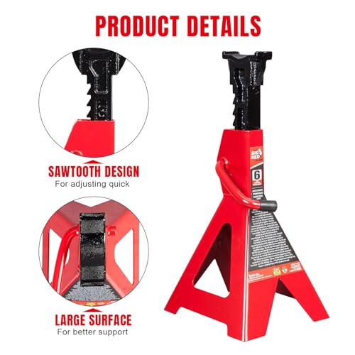 Heavy Duty Steel Jack Stands 3 Ton 1 Pair P500365
