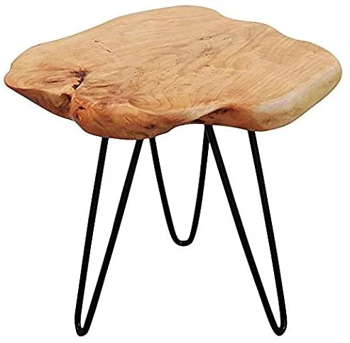 Live Edge Side Table with Hairpin Legs Q3235