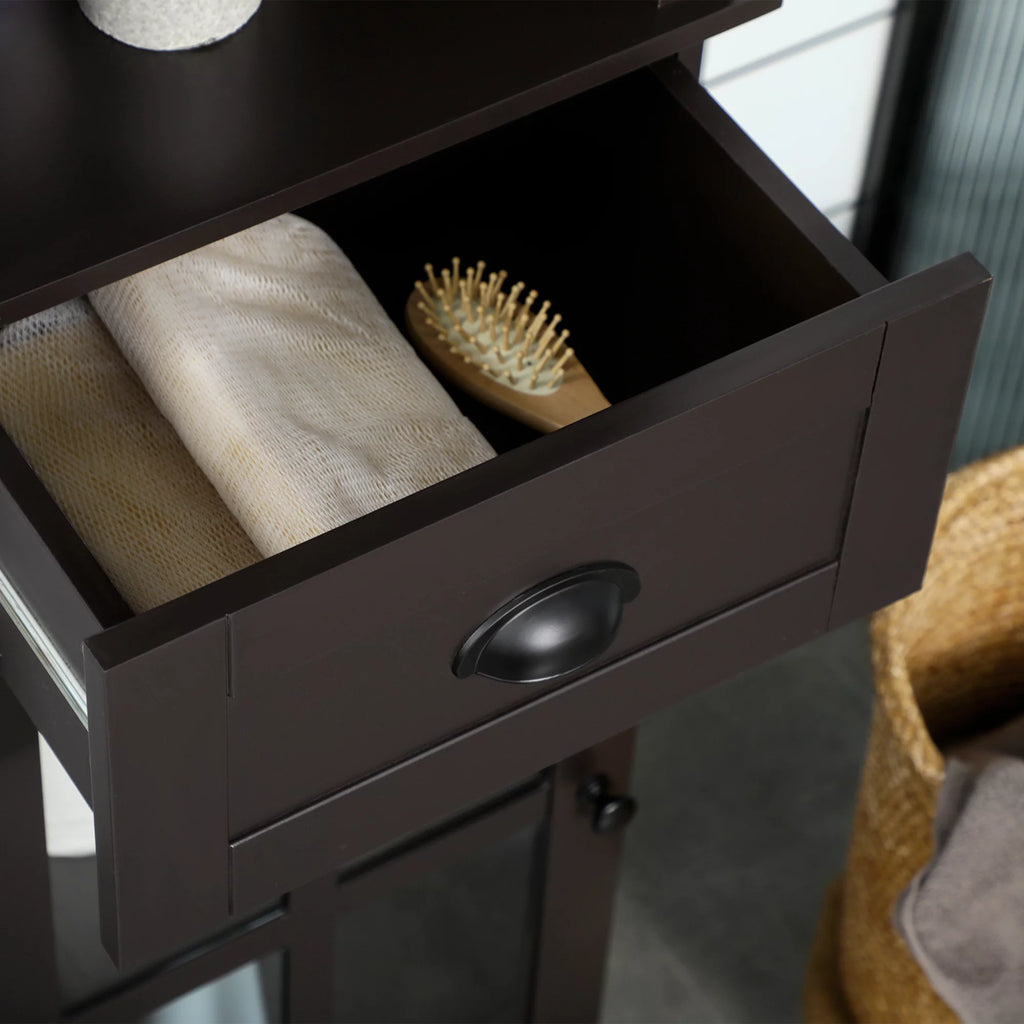 Slim Bathroom Storage Cabinet with Door & Shelves X46331