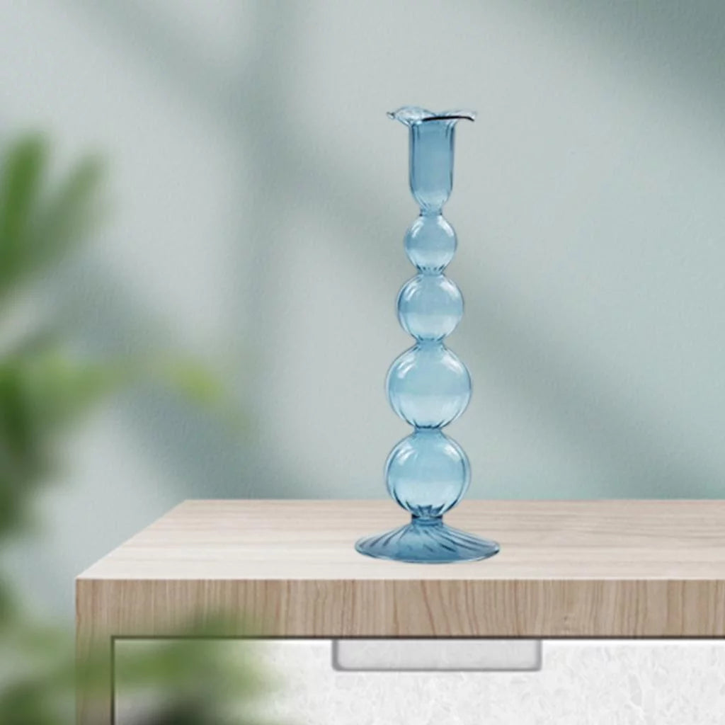 Glass Taper Candle Holder 9x26.5cm R8796