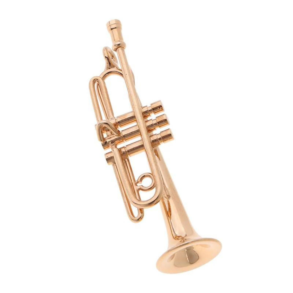Metal Golden Trumpet Dollhouse Musical Instruments Set M273