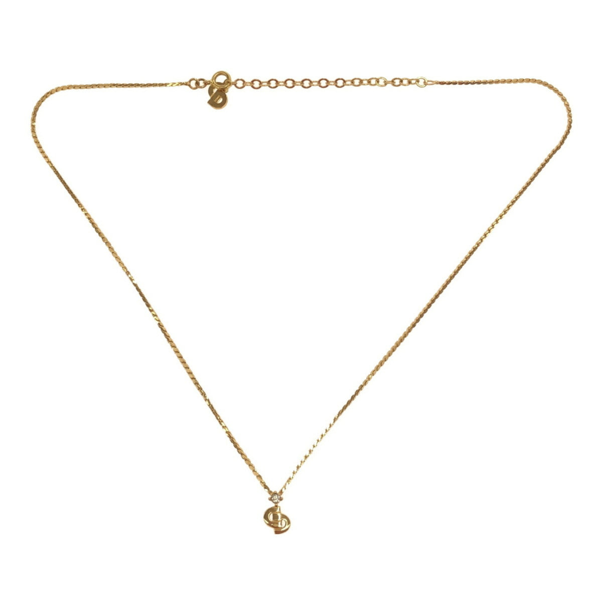 Vintage Gold Stone Necklace H151