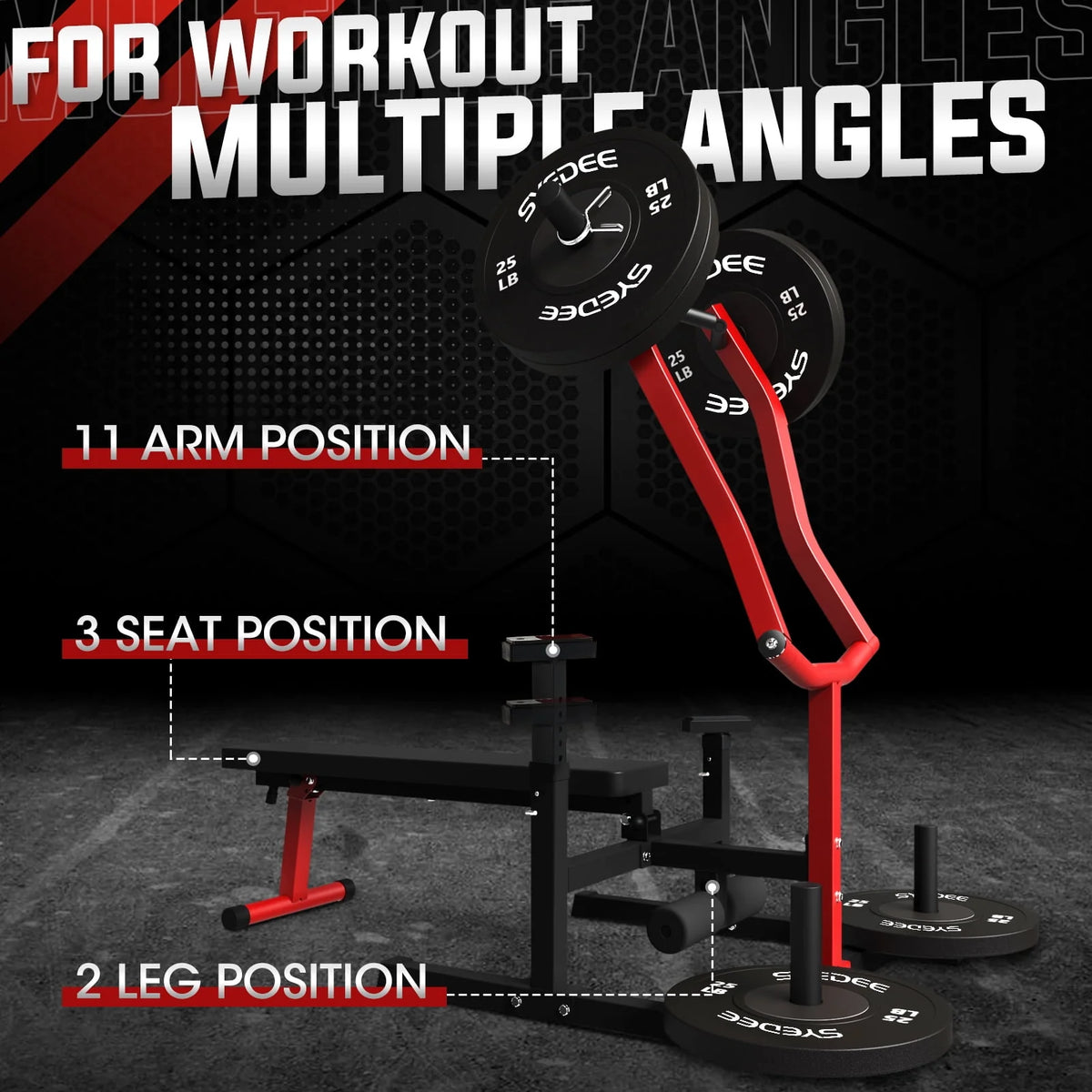 1250LBS Chest Press Machine with Converging Arms U586903