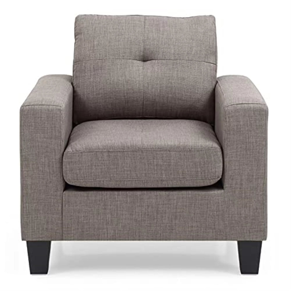 Gray Twill Fabric Club Chair V306