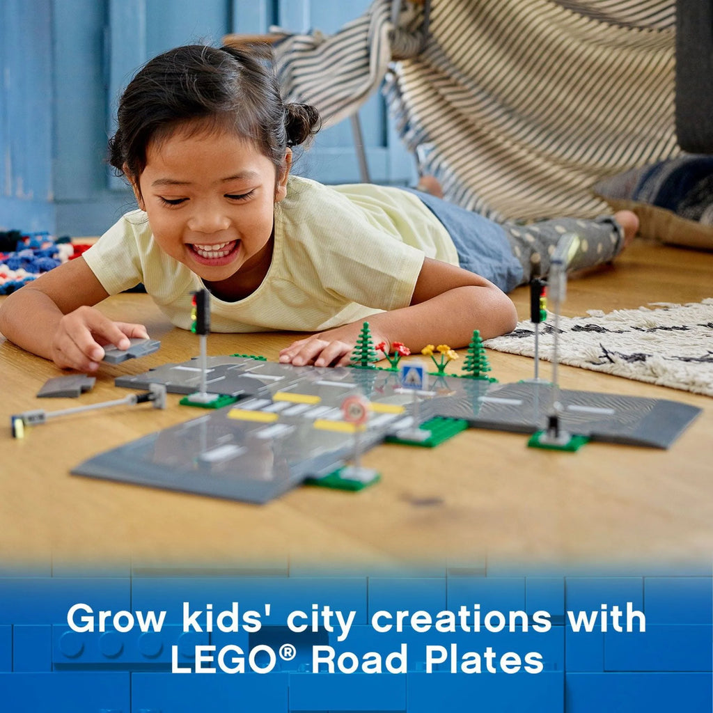 Road Plates Building Toy Set with Traffic Lights and Trees S938459