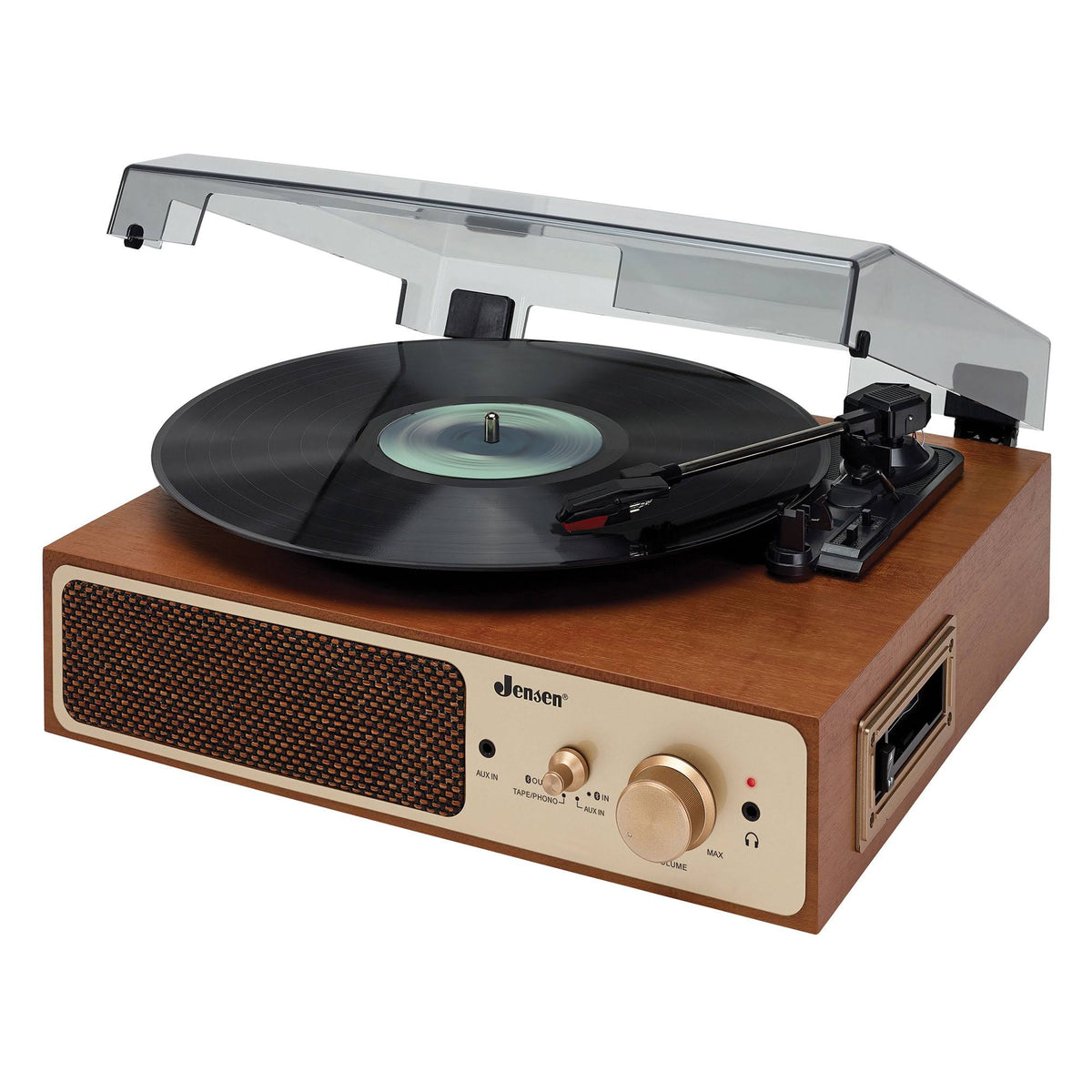 3-Speed Dual Bluetooth Turntable with Cassette Player N42165