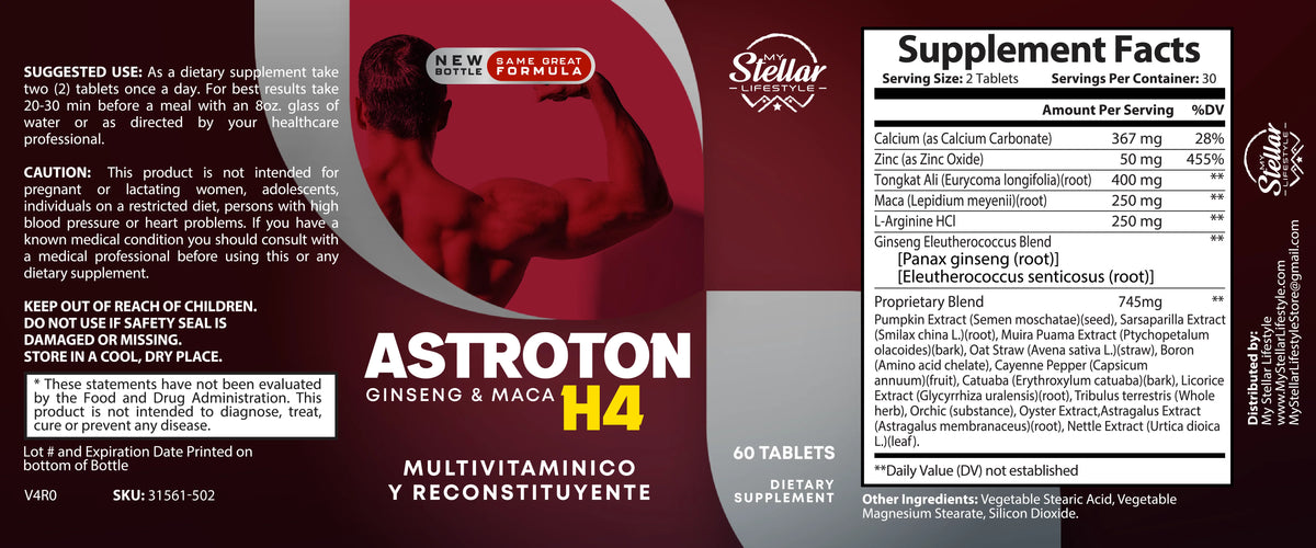4 Pack Ginseng & Maca Multivitamin Tablets Z865