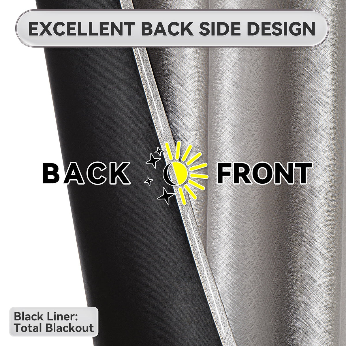 Silver Grommet Blackout Curtain Single Panel 52x95 inch W47434