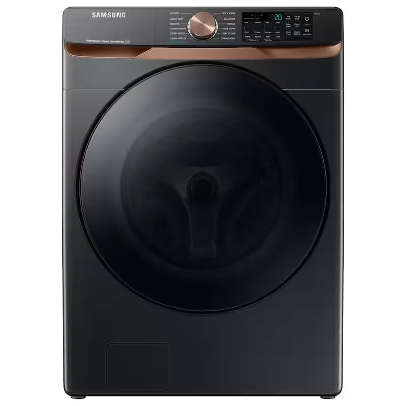 Extra Large Capacity Smart Front Load Washer in Brushed Black W501