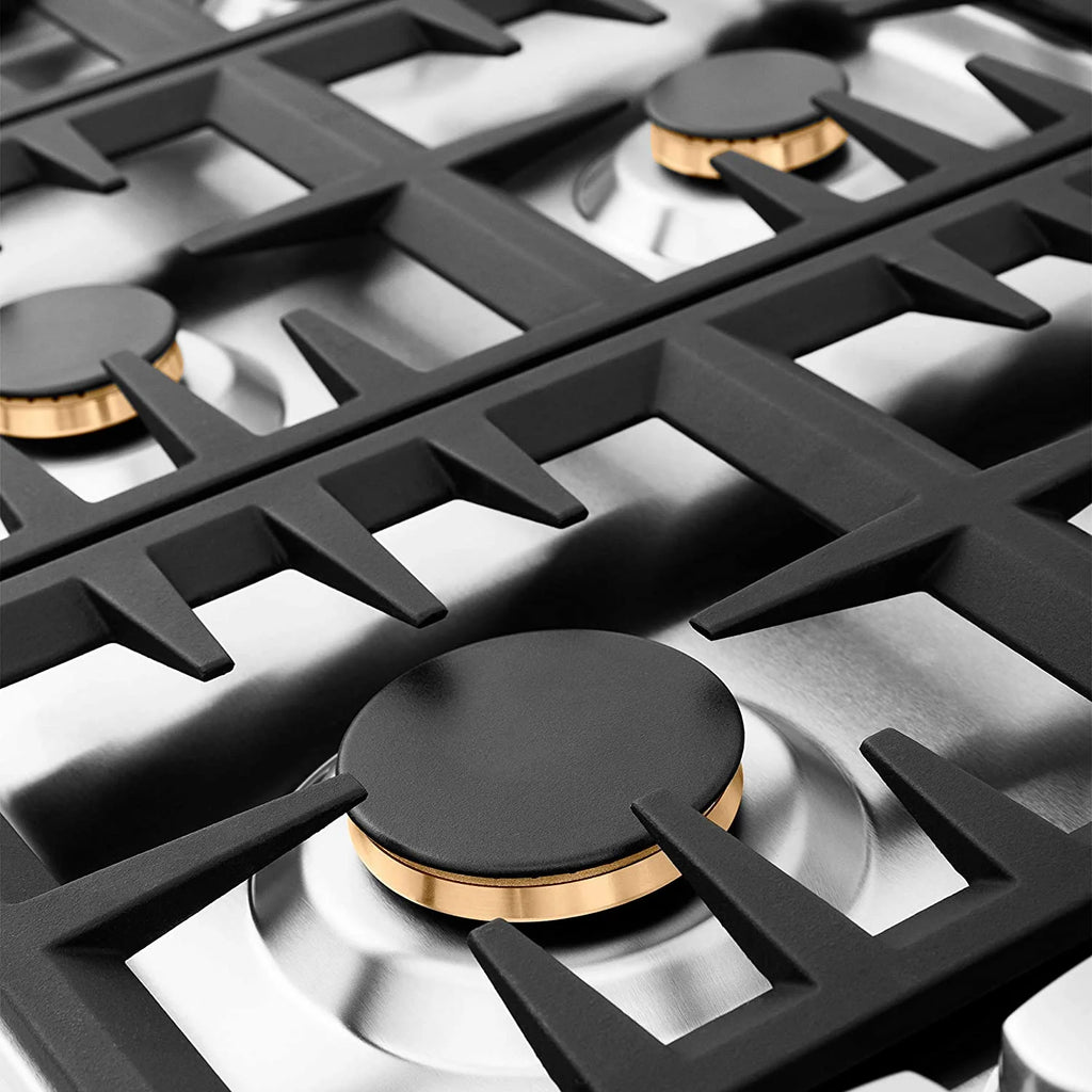 36 in. Dropin Cooktop with 6 Gas Brass Burners B6655