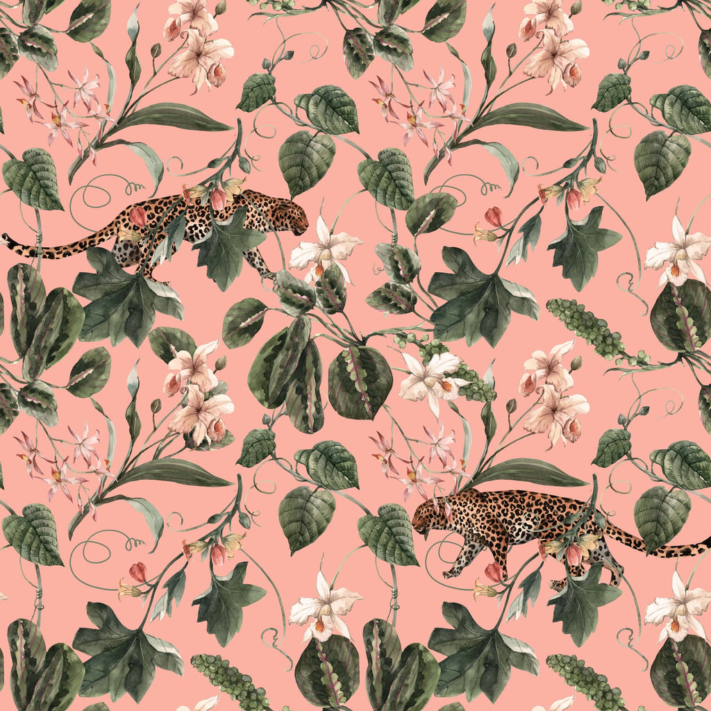 Retro Tropical Pattern Peel and Stick Wallpaper S1246