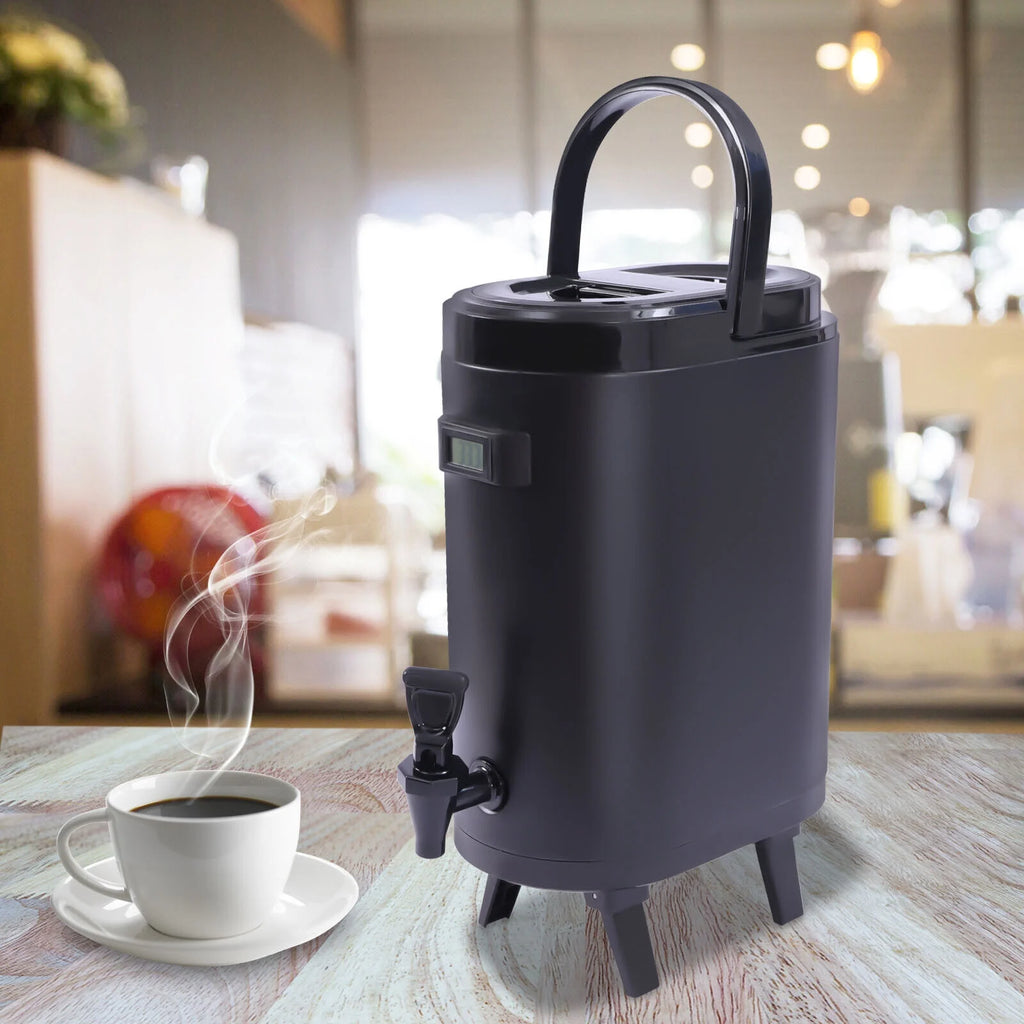 Black Insulated Beverage Dispenser with Handle Y861