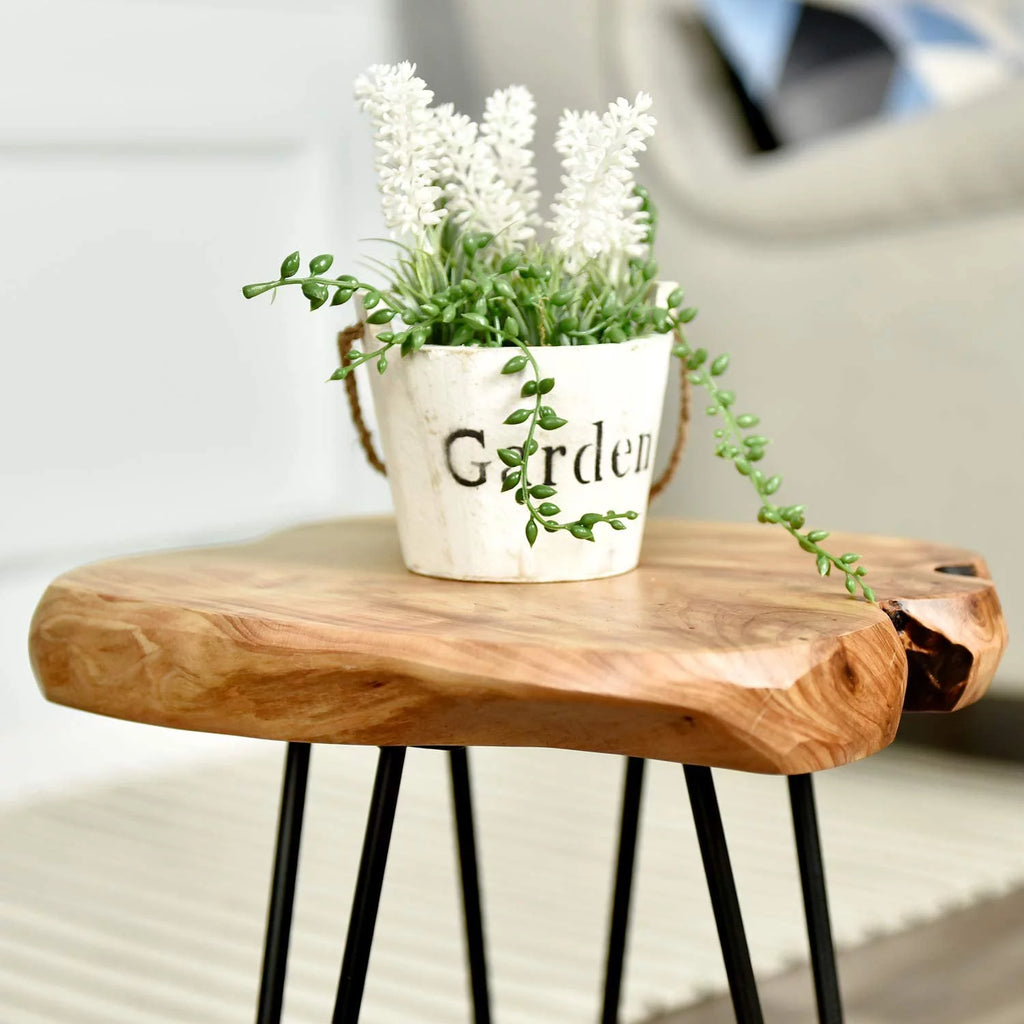 Live Edge Side Table with Hairpin Legs Q3235