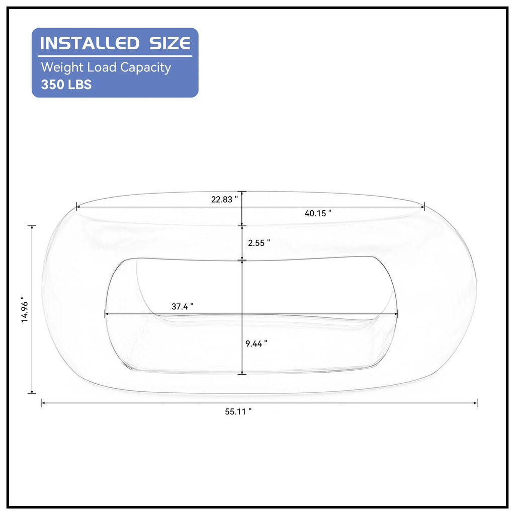Modern Oval Fiberglass Coffee Table I573