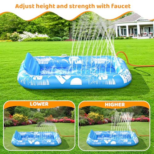 Inflatable Tanning Pool Lounger Float with Sprinkler P6337