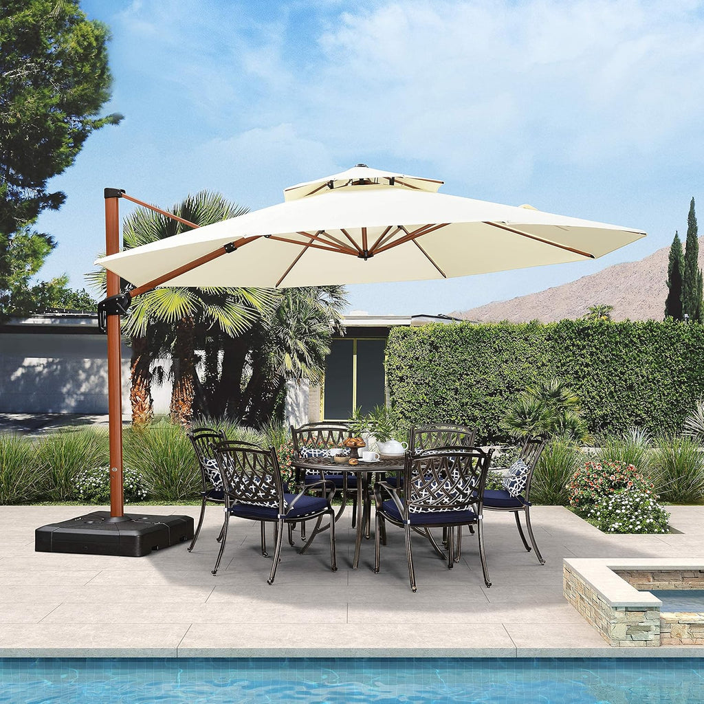 Navy Blue Cantilever Patio Umbrella Y1974