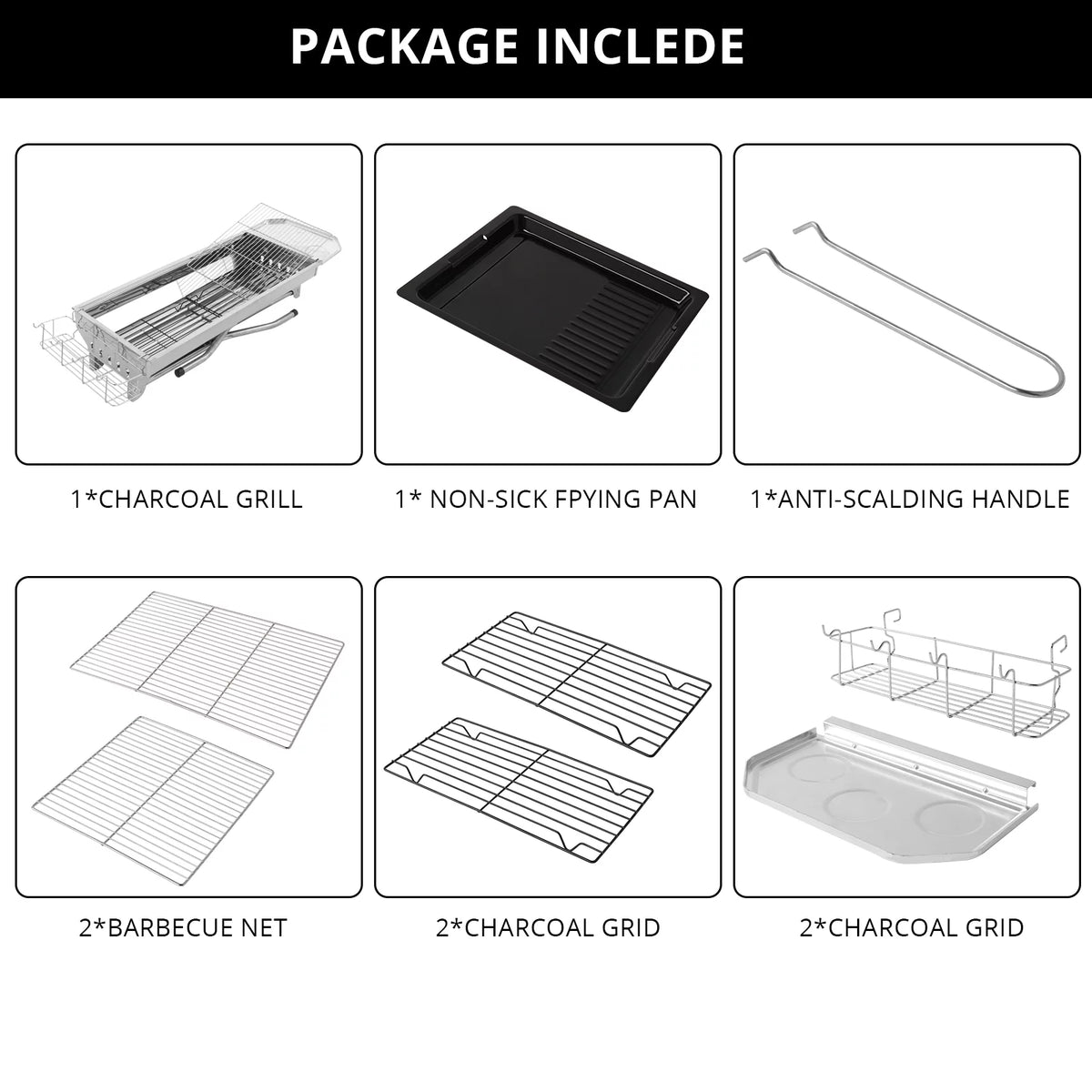 Portable Charcoal Camping Grill 39'' N668959