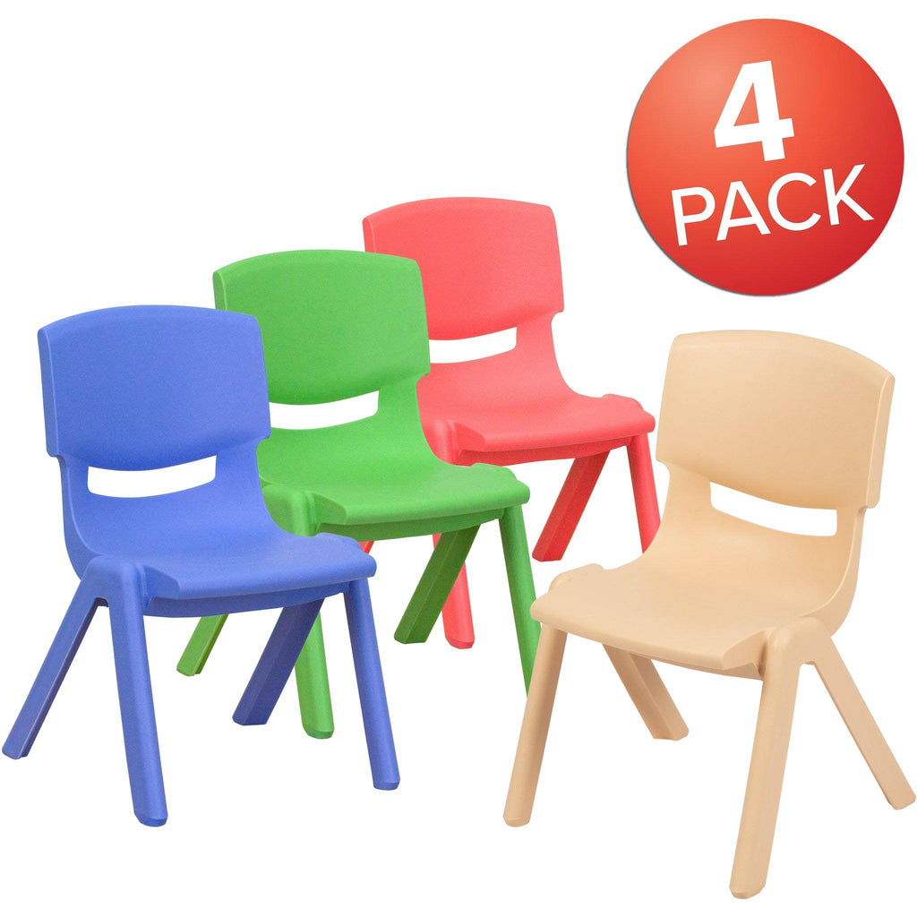 4 Pack Plastic Stackable School Chairs U551860