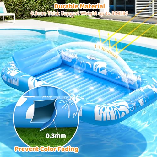 Inflatable Tanning Pool Lounger Float with Sprinkler P6337