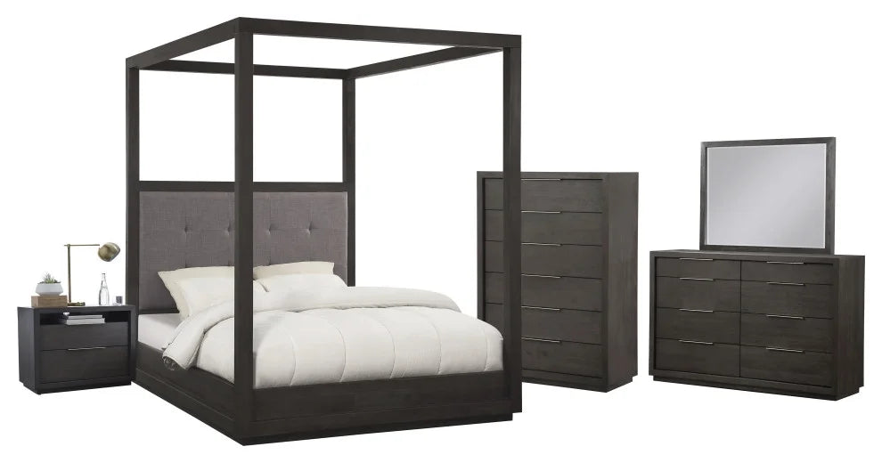 5 Piece Cal King Canopy Bedroom Set P586