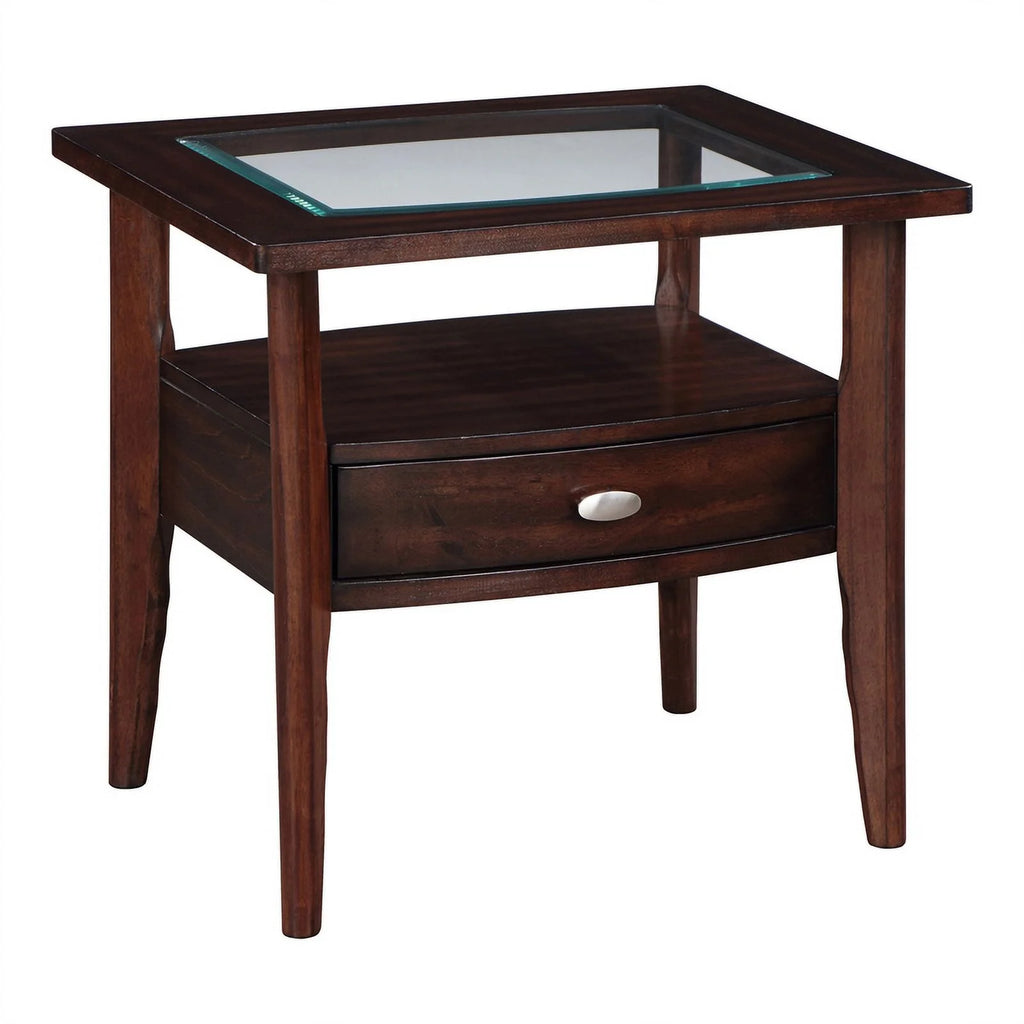 2-Piece Wood Storage Coffee Table Set in Dark Walnut O754984