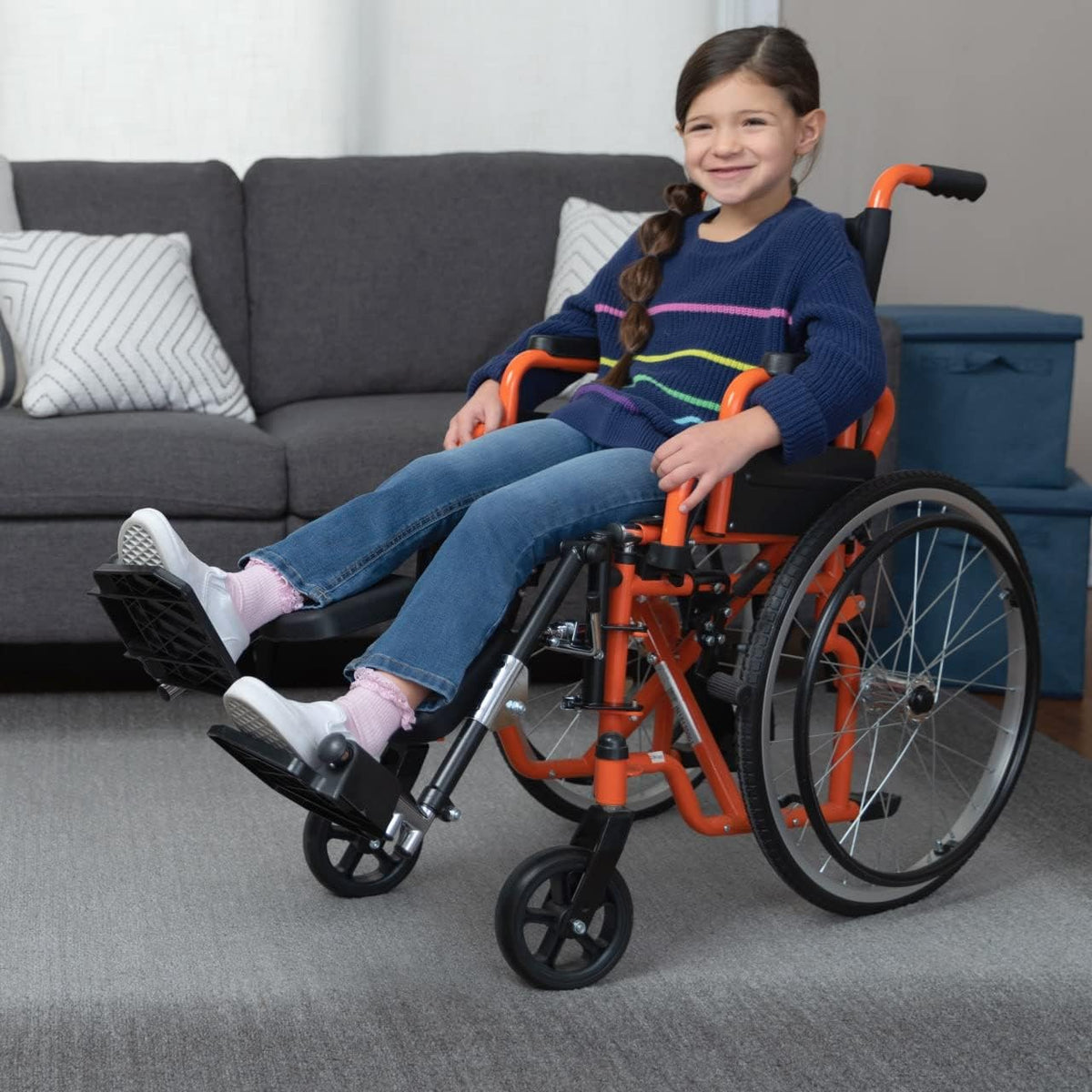 Elevating Swing-Away Leg Rests with Padded Calf Pads J663