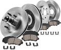 Premium OE 5 Lug Rotors + Ceramic Brake Pads + Hardware R43586