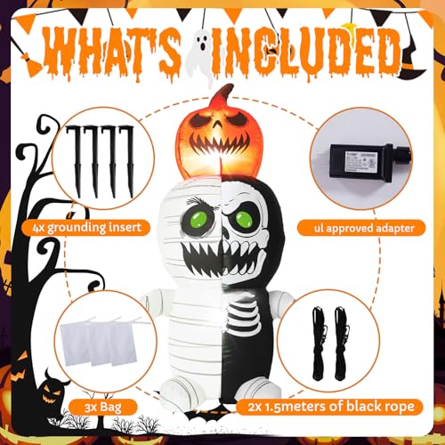 8ft Inflatable Halloween Outdoor Decoration with LED Lights O3993