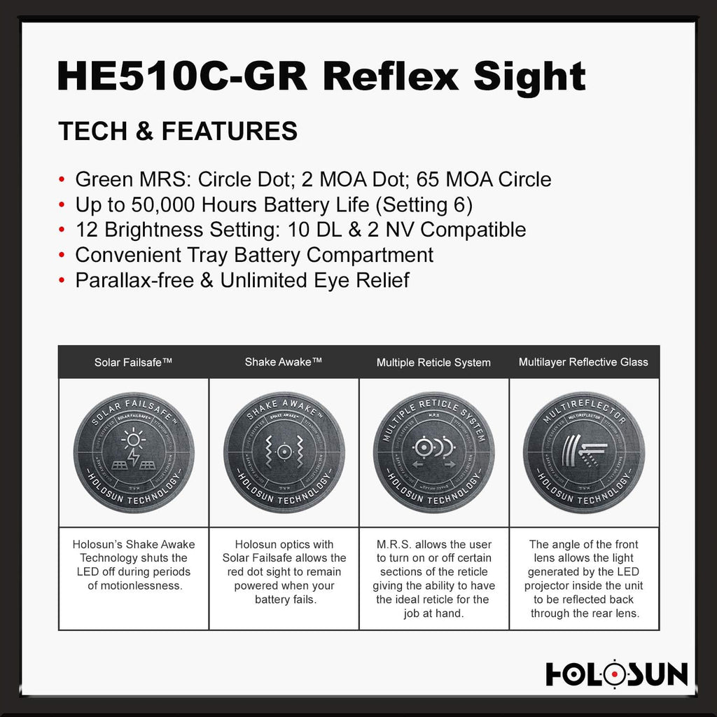 Open Reflex Optical Sight with Super Green LED V79579