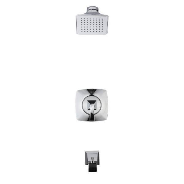 Chrome Single-Handle Tub and Shower Faucet H456