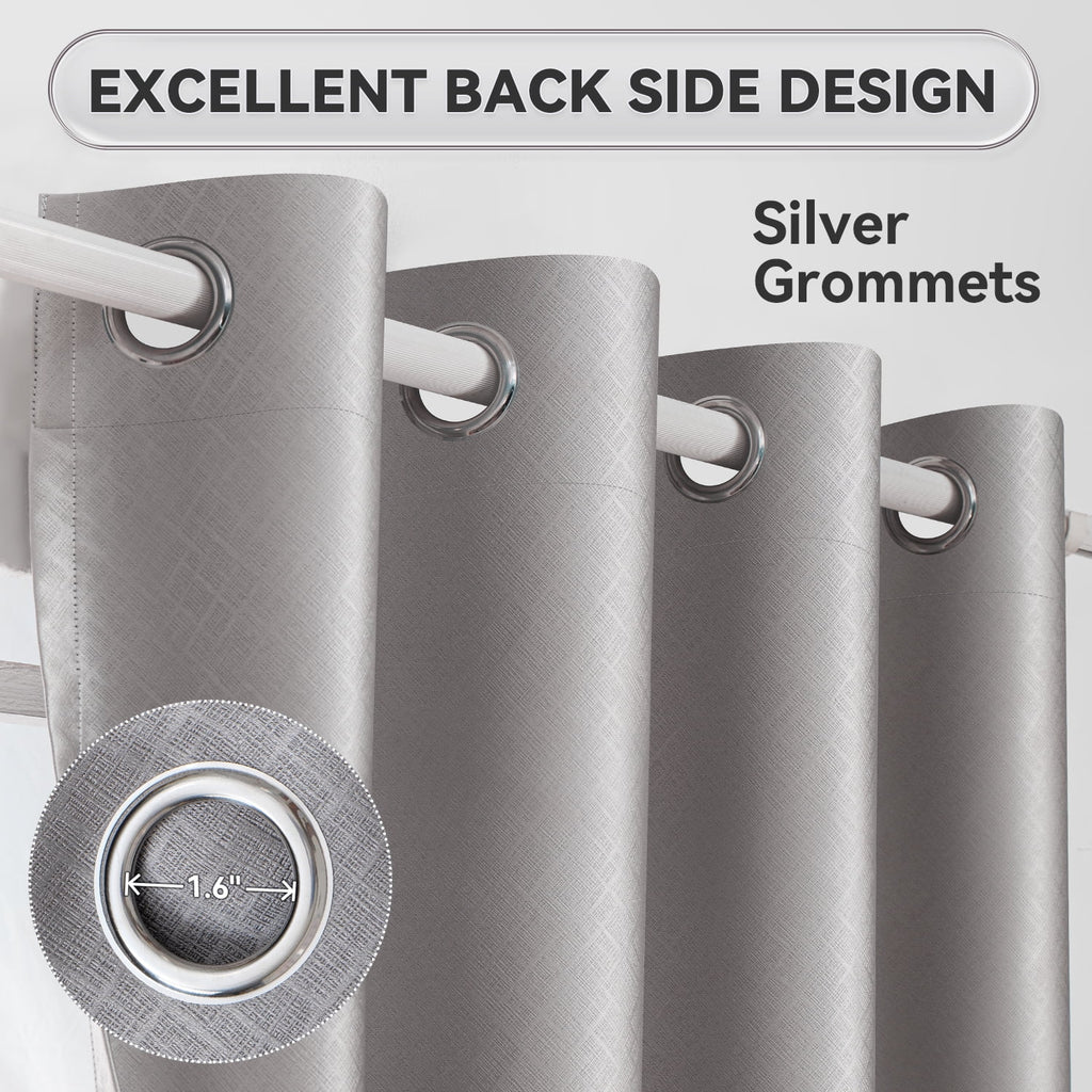 Silver Grommet Blackout Curtain Single Panel 52x95 inch W47434