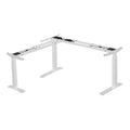 L-Shaped Corner Standing Desk with Adjustable Width, White Frame Only J123618