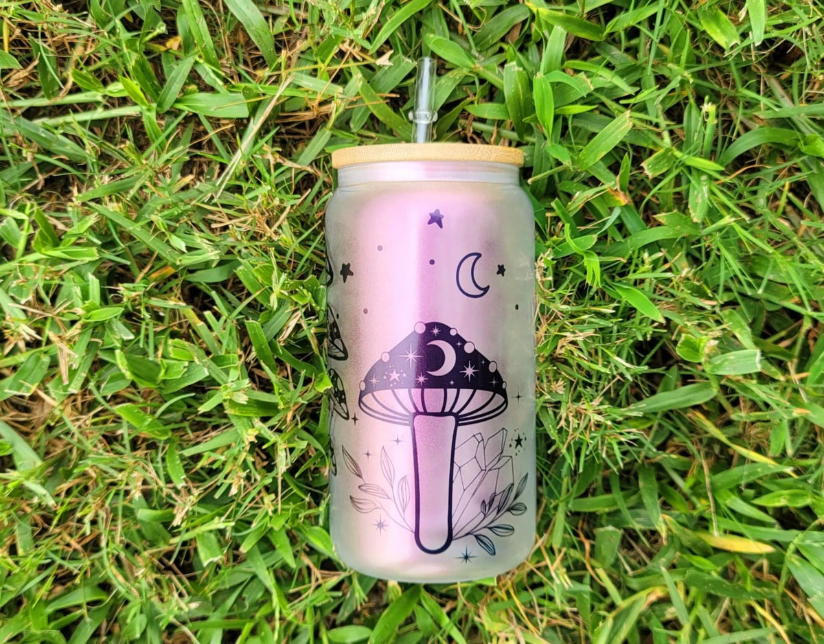 16 oz Mushroom Beer Can Glass T87356