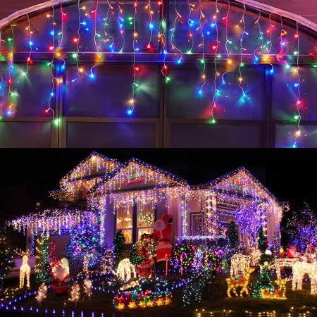 400 LED Icicle Christmas Lights with 8 Modes T5443